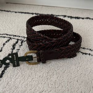Cole Haan Men's Dark Brown Braided Belt size 34